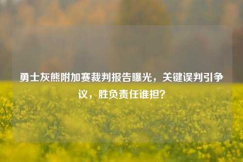 勇士灰熊附加赛裁判报告曝光，关键误判引争议，胜负责任谁担？